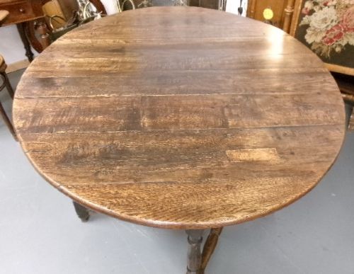 GEORGIAN OAK GATELEG TABLE CIRCA 1790 - ADDITIONAL PHOTO 3