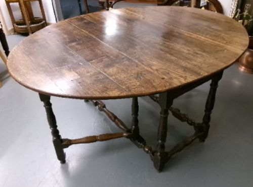 GEORGIAN OAK GATELEG TABLE CIRCA 1790 - ADDITIONAL PHOTO 6
