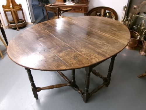 GEORGIAN OAK GATELEG TABLE CIRCA 1790 - ADDITIONAL PHOTO 7