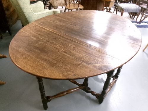 GEORGIAN OAK GATELEG TABLE CIRCA 1790 - ADDITIONAL PHOTO 9