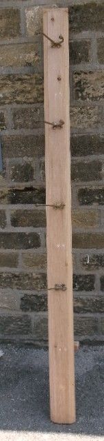 FOUR VICTORIAN DOUBLE BRASS HOOKS ON PINE BACKBOARD - ADDITIONAL PHOTO 6