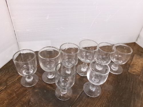 EIGHT SMALL SIZE GEORGIAN RUMMERS CIRCA 1840