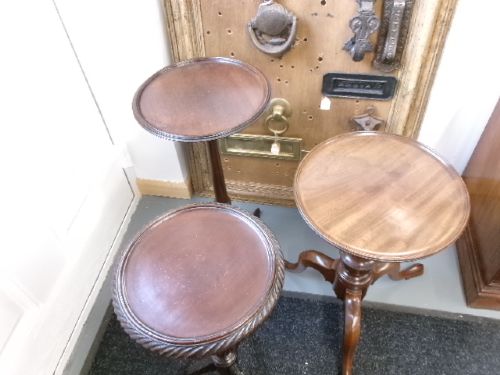 Trio Of Mahogany Edwardian Wine Tables View VIII