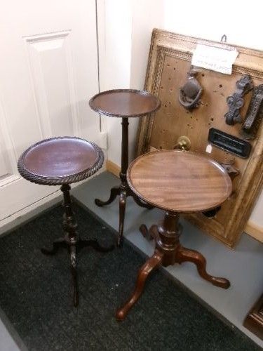 Trio of Mahogany Edwardian Wine Tables