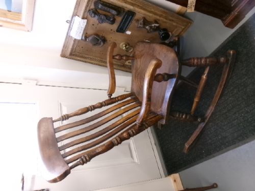 VICTORIAN YORKSHIRE FARMHOUSE ROCKING CHAIR - ADDITIONAL PHOTO 9
