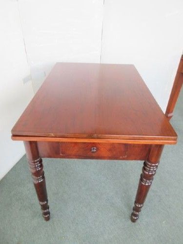 VICTORIAN MAHOGANY DRAW LEAF TABLE - ADDITIONAL PHOTO 4