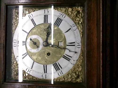 8 DAY OAK LONG CASE CLOCK FISHER OF PRESTON 18TH CENTURY - ADDITIONAL PHOTO 1