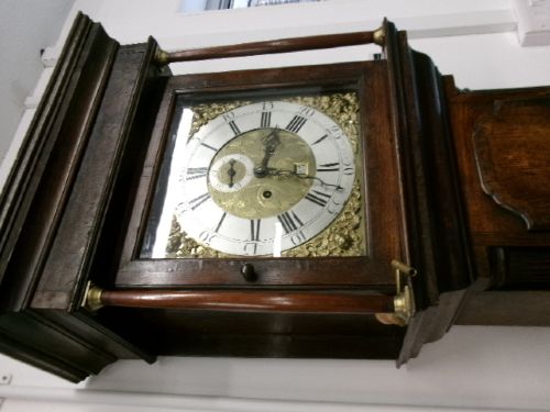 8 DAY OAK LONG CASE CLOCK FISHER OF PRESTON 18TH CENTURY - ADDITIONAL PHOTO 6