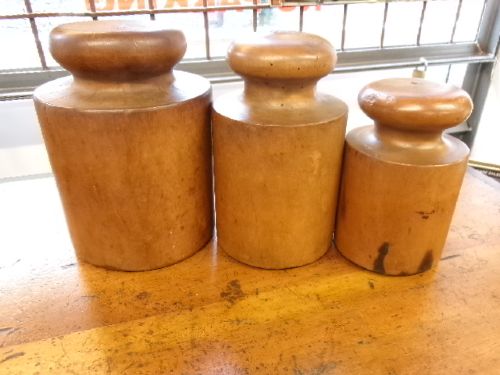 Three Sycamore Treen Pie Moulds View VII