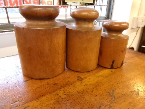 Three Sycamore Treen Pie Moulds View VIII