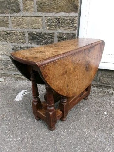 Georgian Mini Oak & Elm Gateleg Table