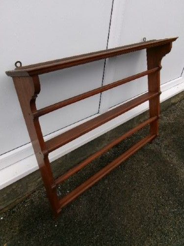 Small Mahogany Wall Hanging Shelf Rack