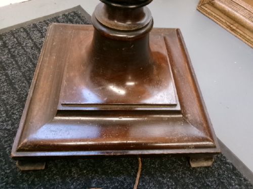 Mahogany Standard Lamp With Shade Circa 1920. View II