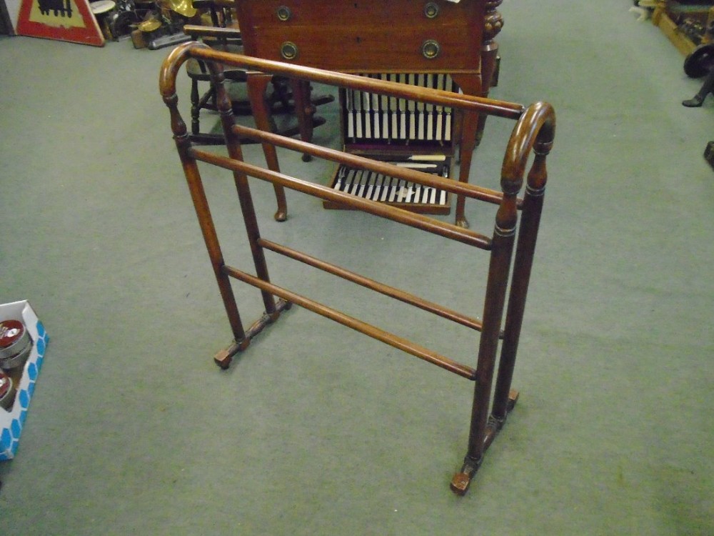 Victorian Mahogany Towel Rail 