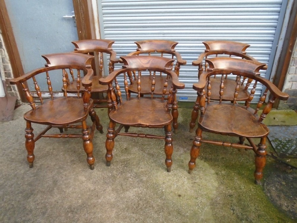 Set Of 6 Heavy Quality Captains Chairs 