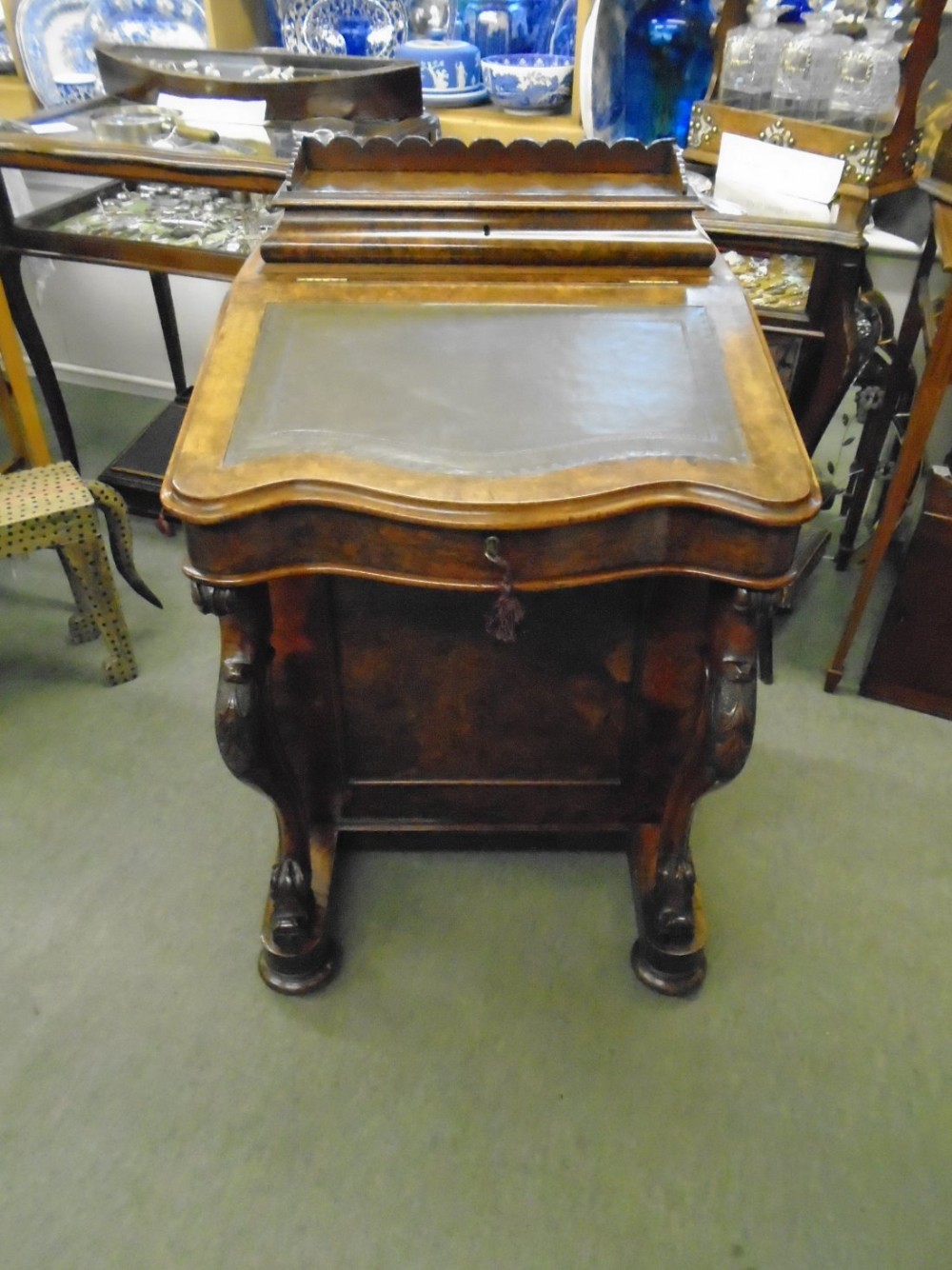 Victorian Walnut Davenport 