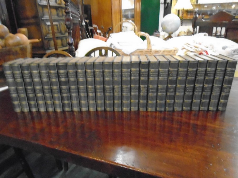 Set Of 25 Leather Books 