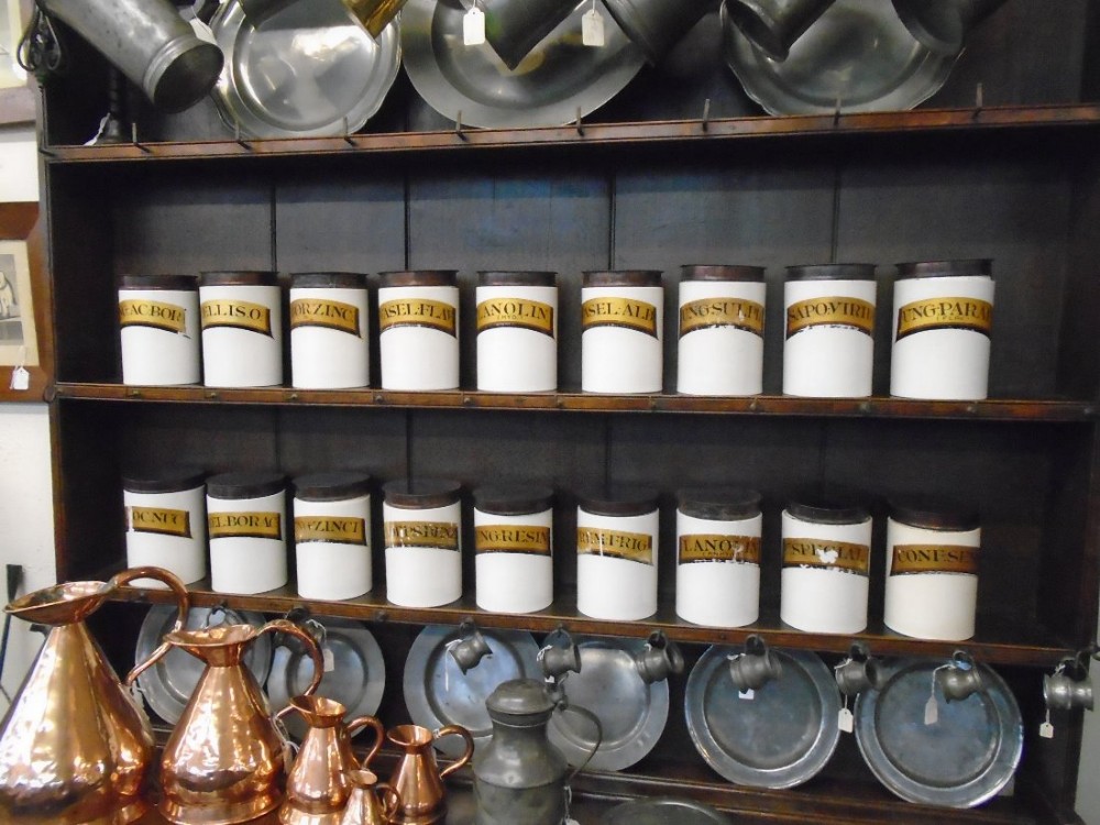 Good Set Of 18 Chemist Jars 
