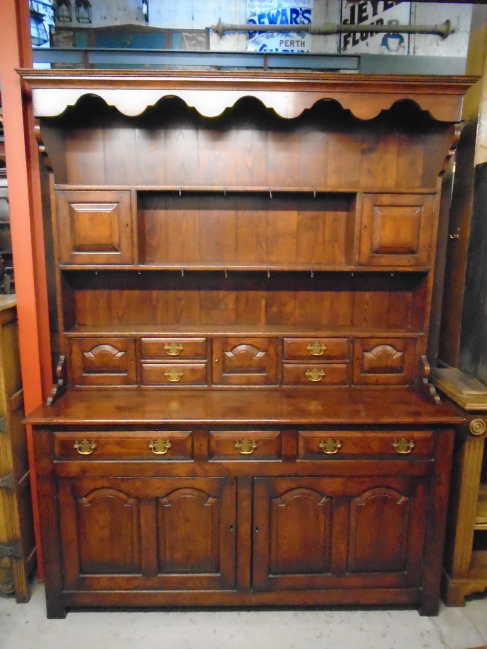 Oak Dresser & Rack 