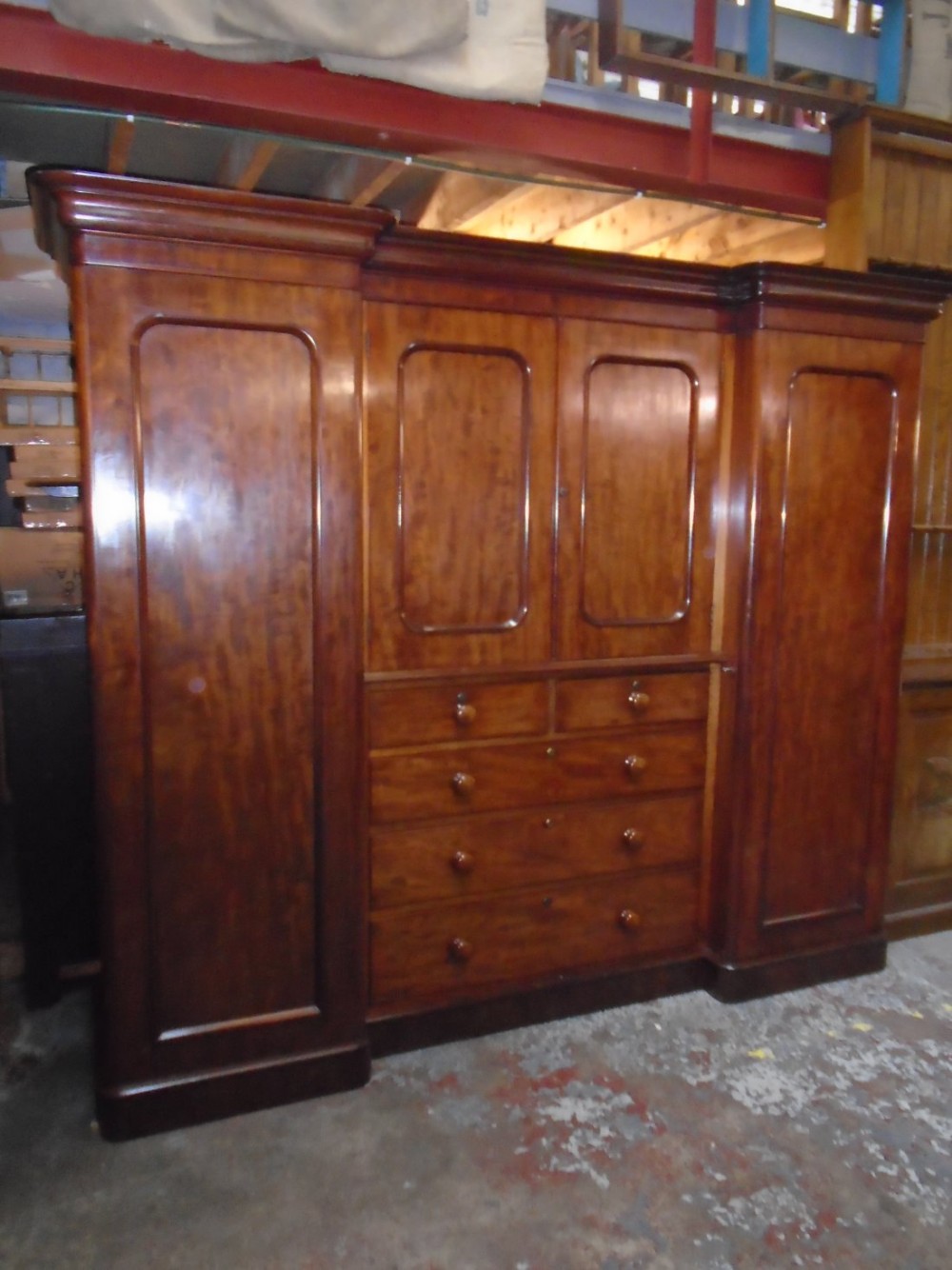 Quality Large Mahogany Wardrobe
