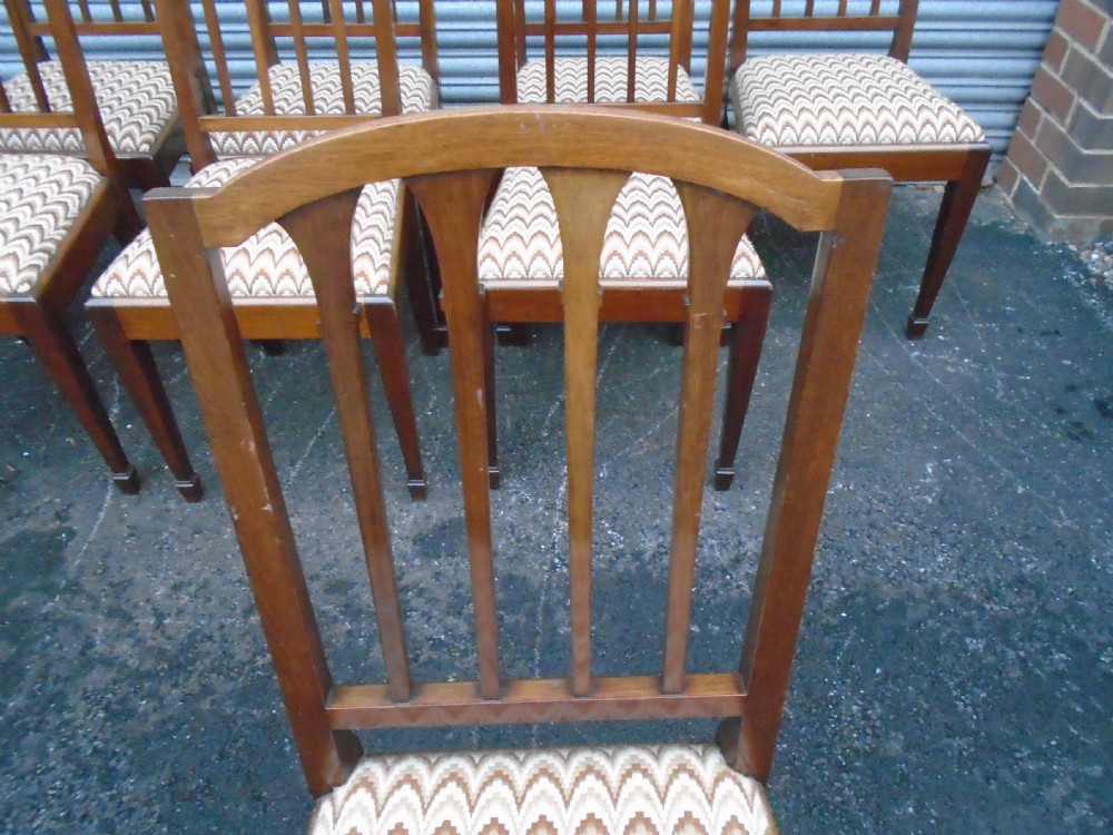 Set Of 8 Stylish Mahogany Side Chairs  View II