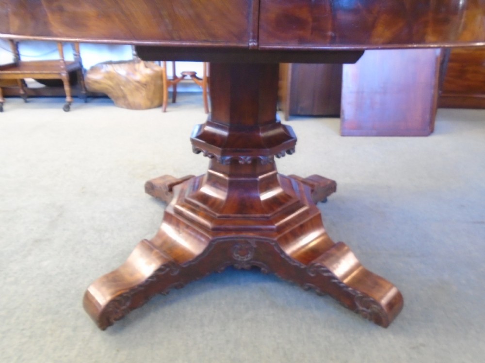 Large Mahogany Extending Centre Pedestal Dining Table View II