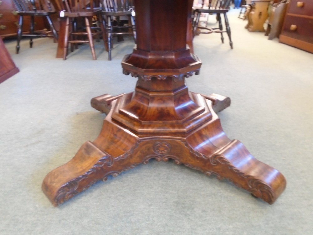 Large Mahogany Extending Centre Pedestal Dining Table View III