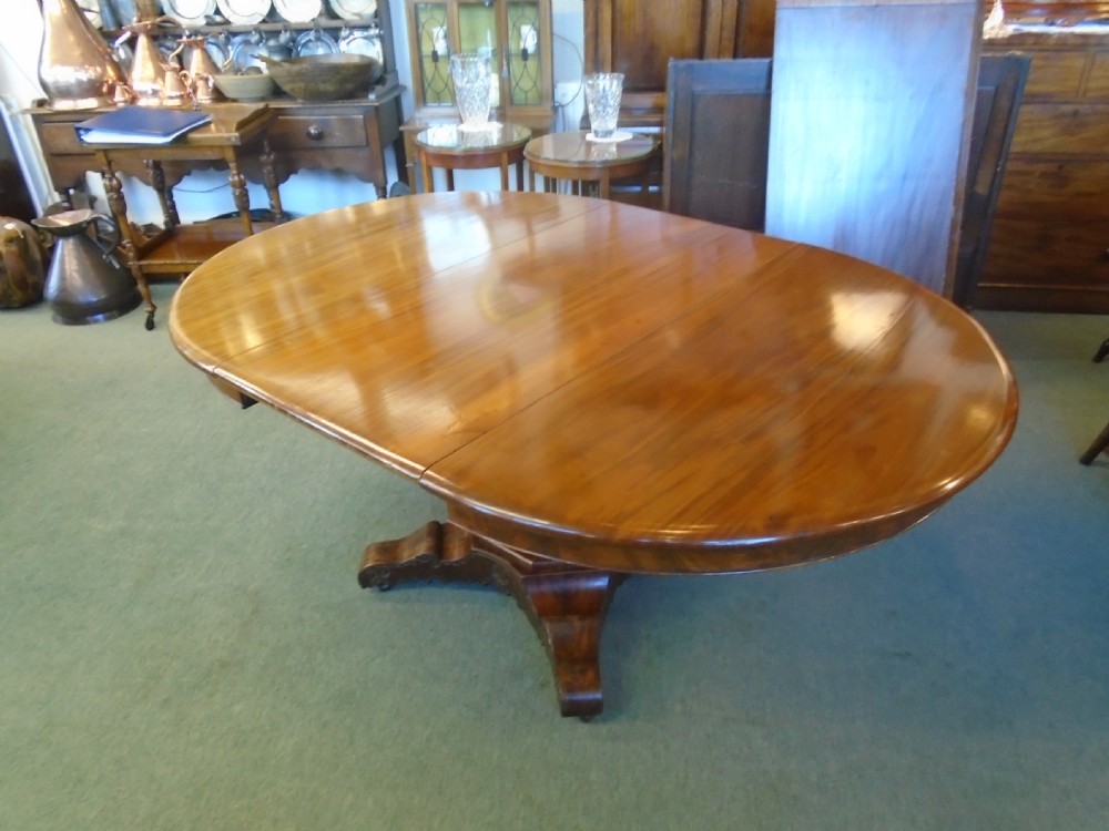 Large Mahogany Extending Centre Pedestal Dining Table View VIII