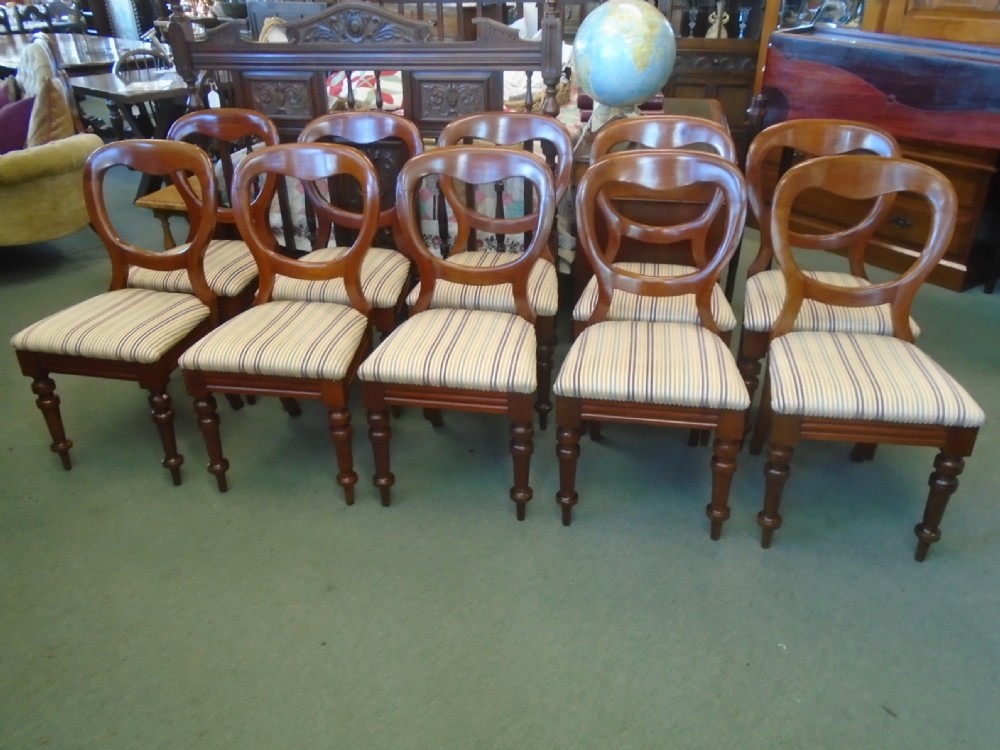 Set Of 10 Victorian Balloon Back Chairs View II