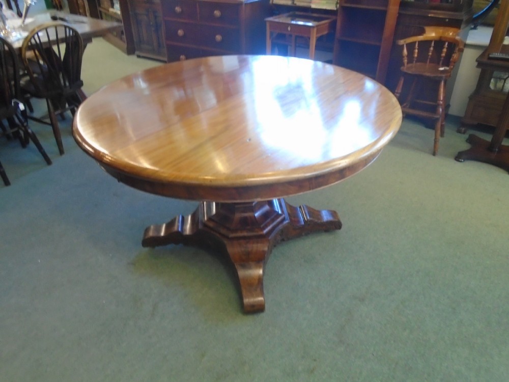 Large Mahogany Extending Centre Pedestal Dining Table View XI