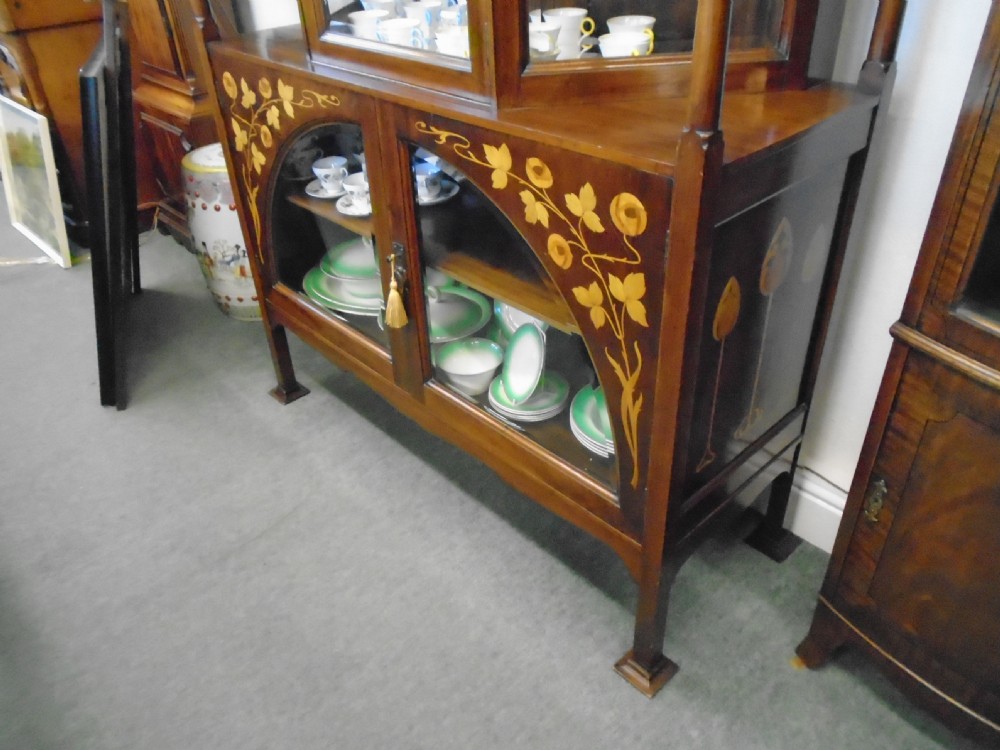 FANTASTIC MAHOGANY ART NOUVEAU CABINET View II