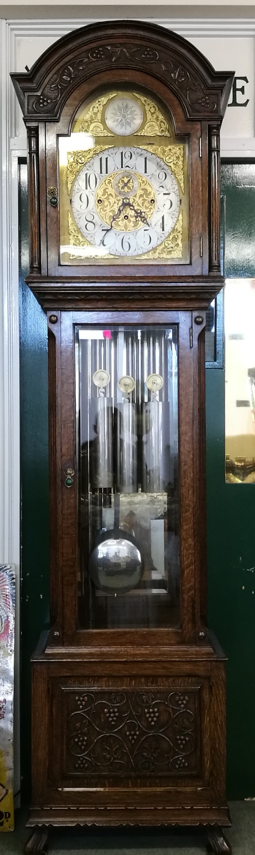 Superb Oak Longcase  Clock