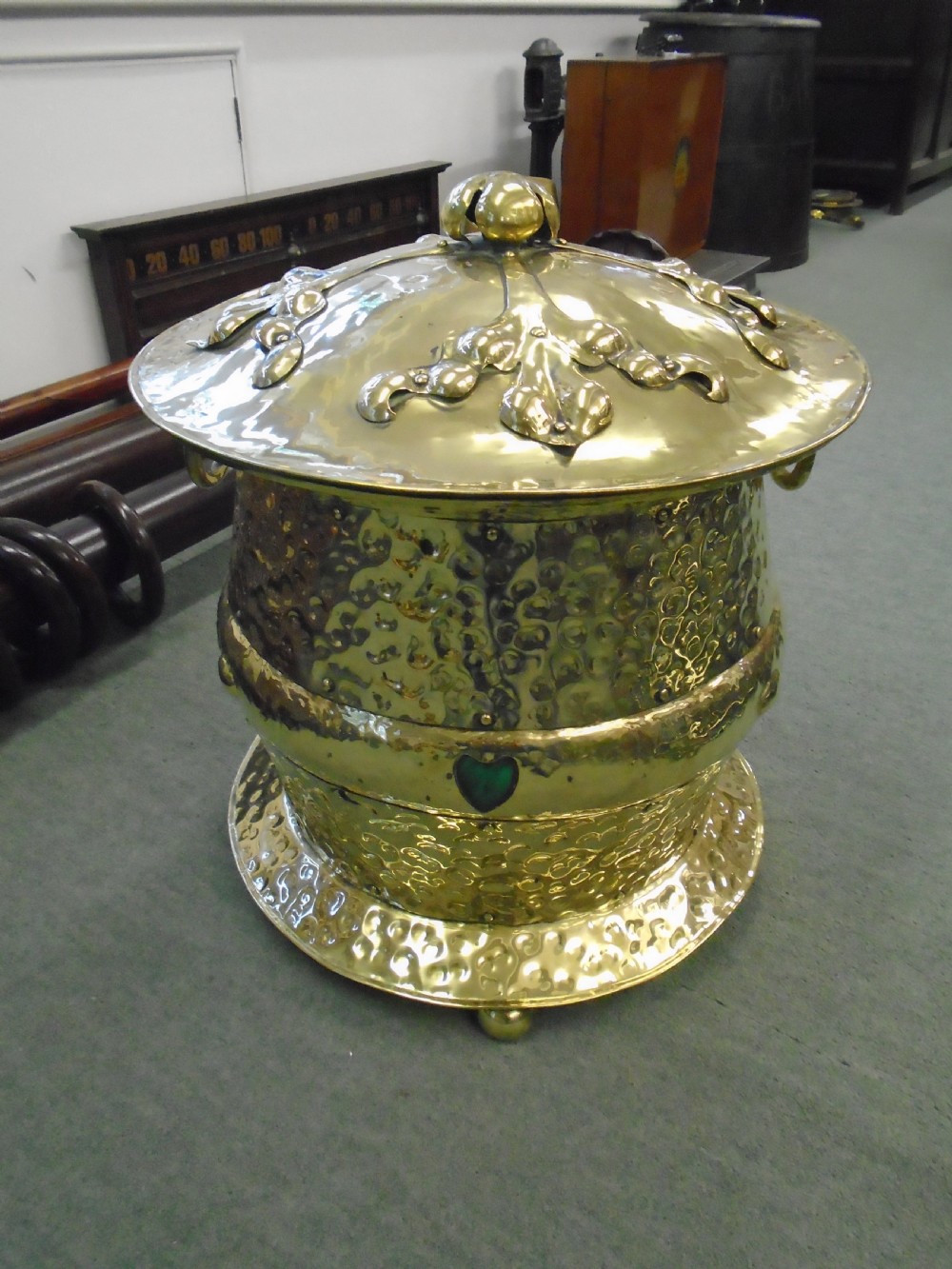Fantastic Arts & Crafts Coal Vase & Lid