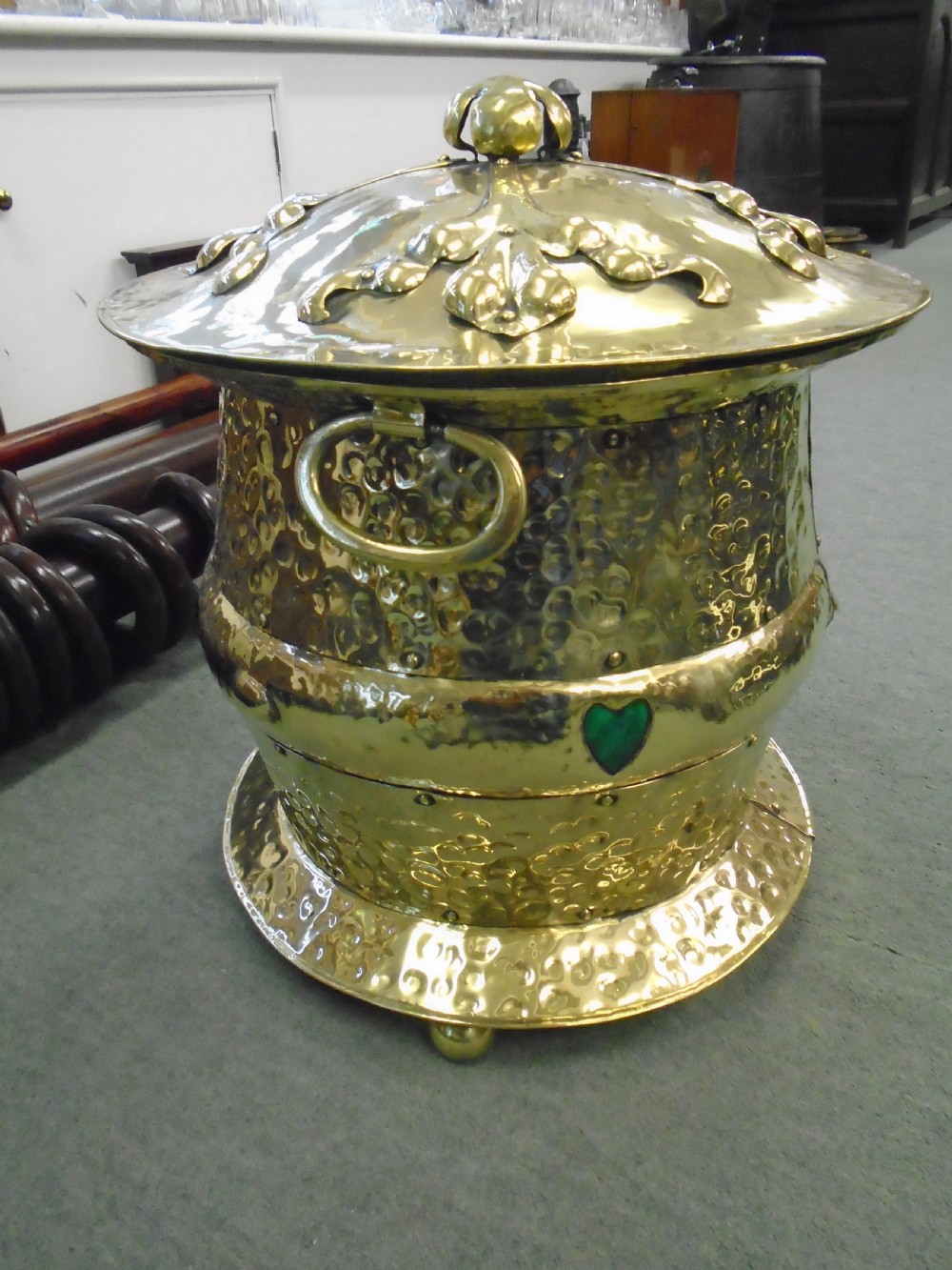 Fantastic Arts & Crafts Coal Vase & Lid View III