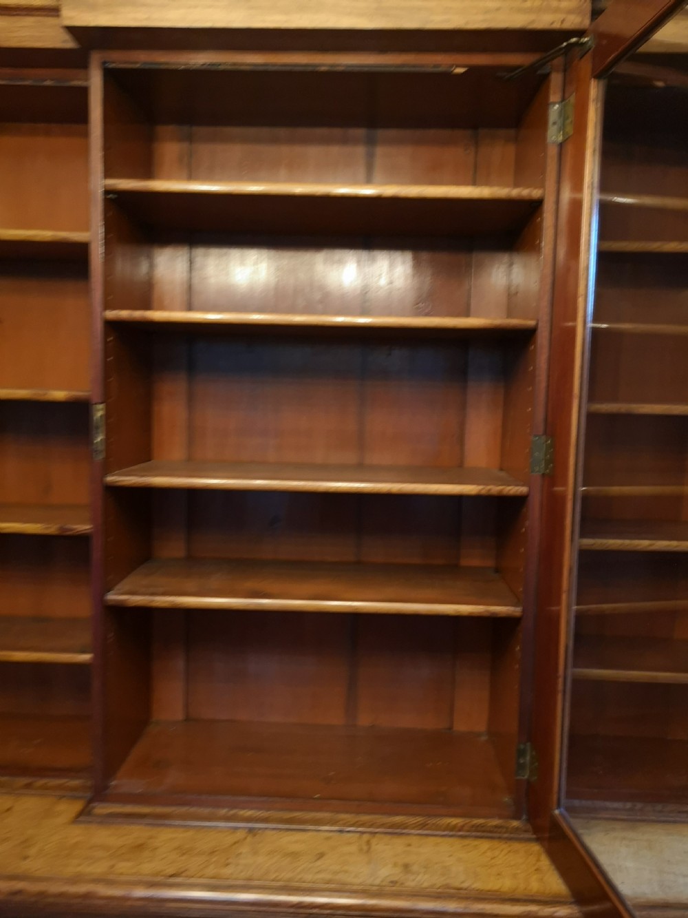 Quality Pollard Oak Breakfront Bookcase  View IX