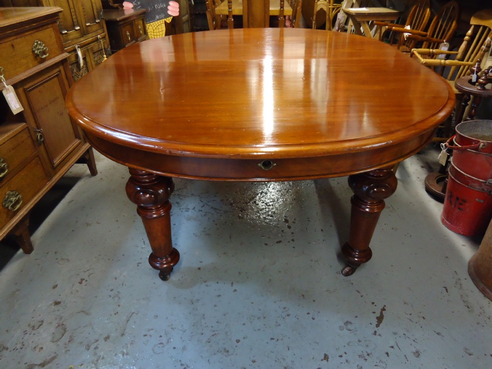 Large Mahogany Wind Out Table View VIII