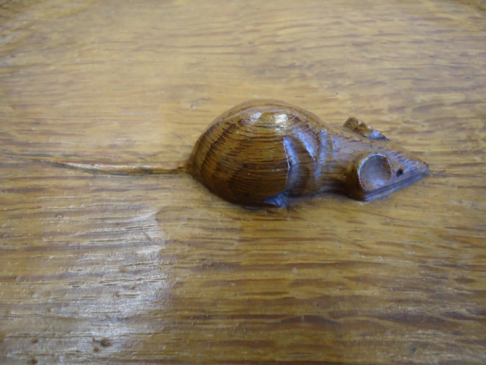 Vintage Robert ' Mouseman' Thompson Large Bowl View II