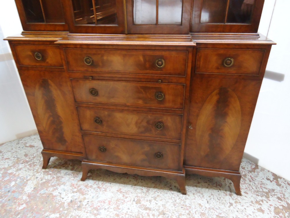 Mahogany Breakfront Bookcase  View VIII