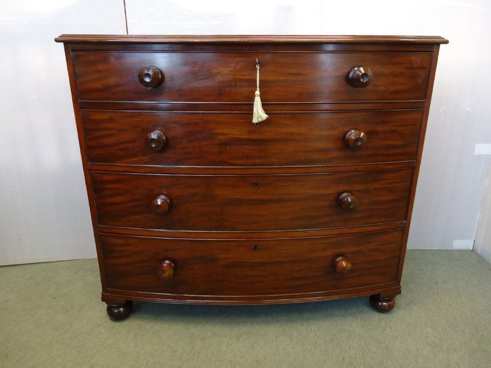 Mahogany Bow Front Chest Of Drawers View II