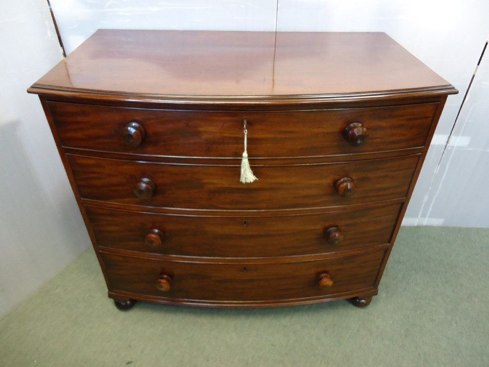 Mahogany Bow Front Chest Of Drawers View VI