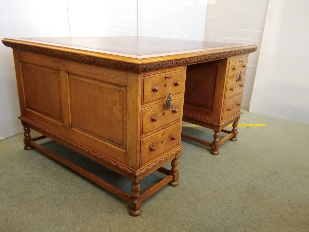 Super Quality Golden Oak Partners Desk 