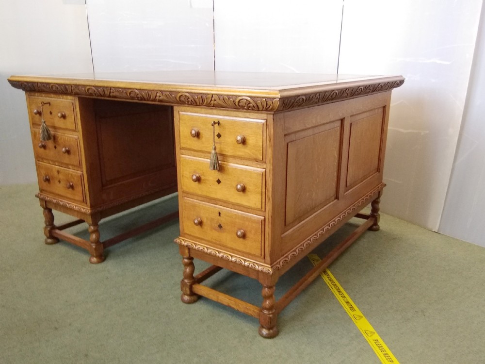 Super Quality Golden Oak Partners Desk  View VIII