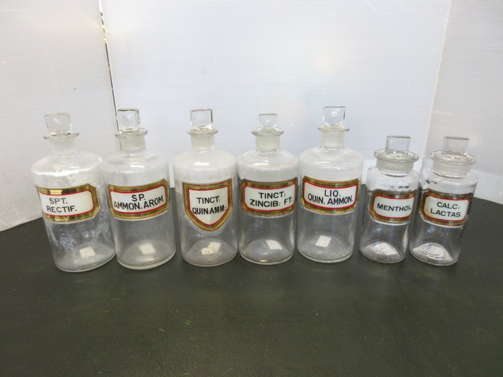 7 Chemist Bottles