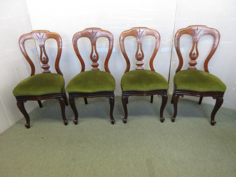 Set Of 4 Mahogany Chairs