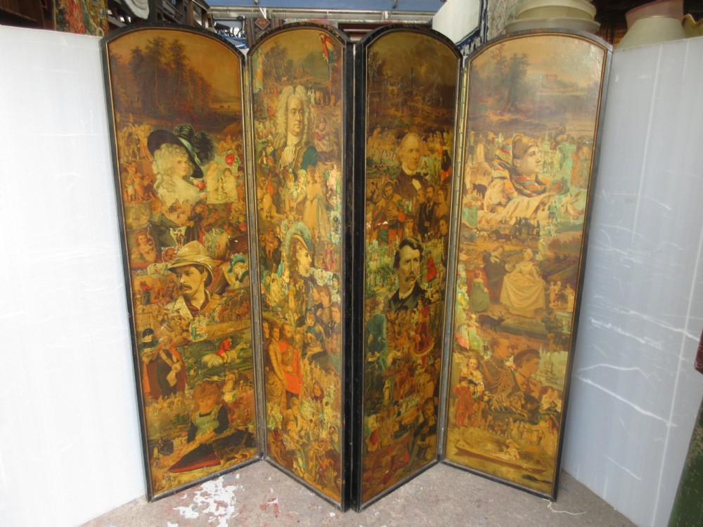 4 Fold Decoupage  Screen