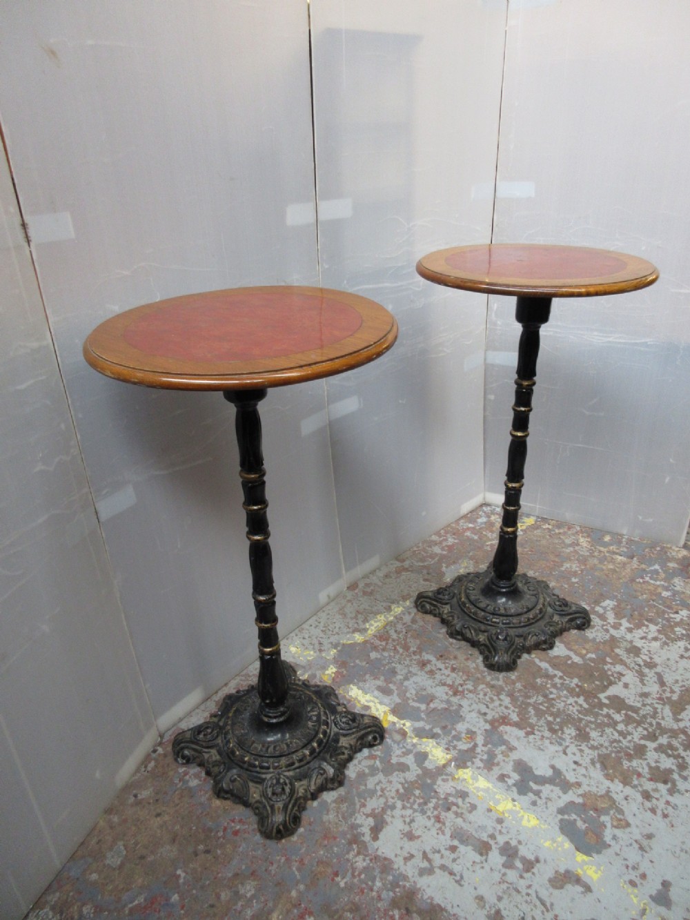Pair Of  Tall Bistro Tables 