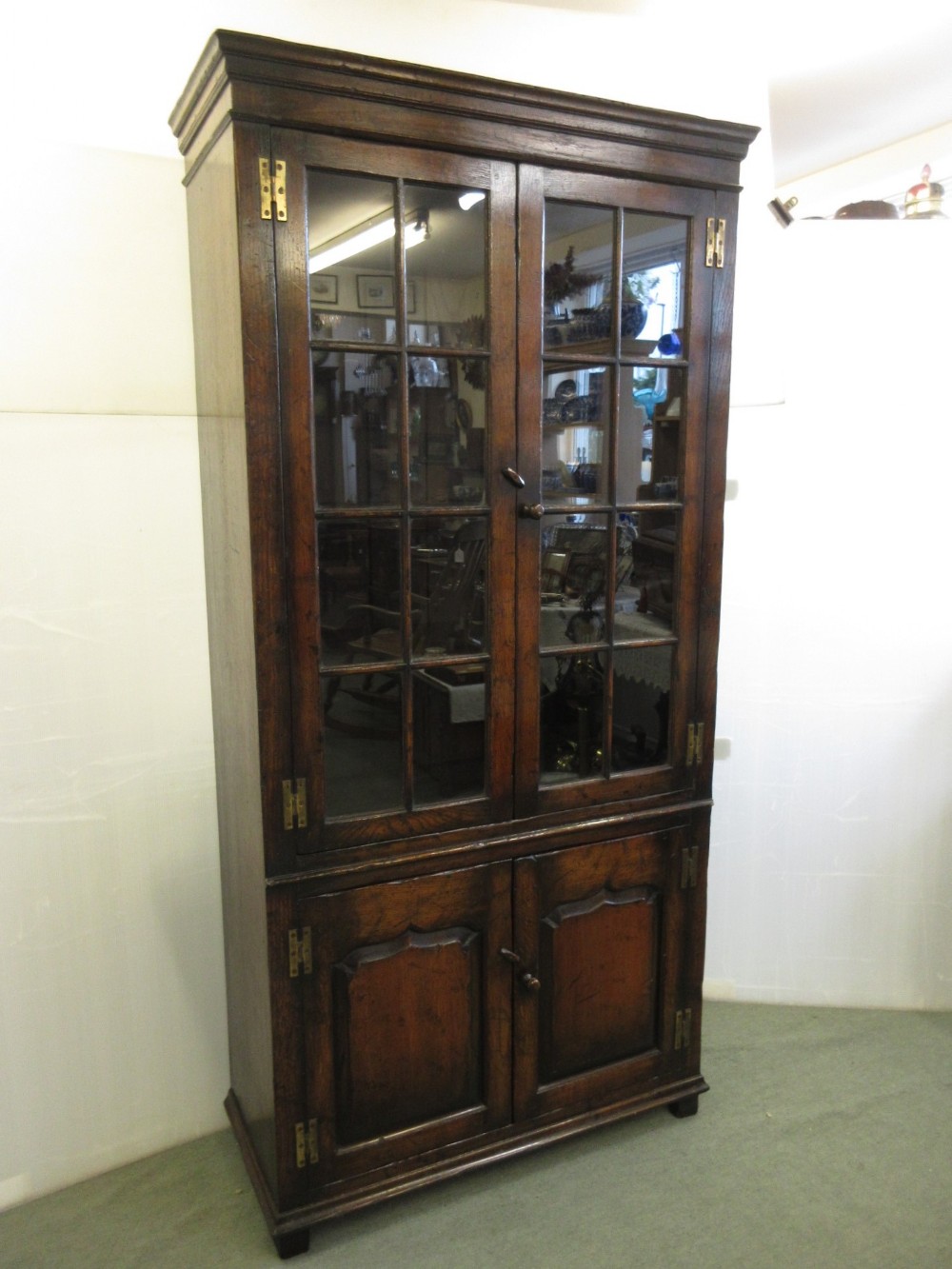 Oak 4 Door Bookcase