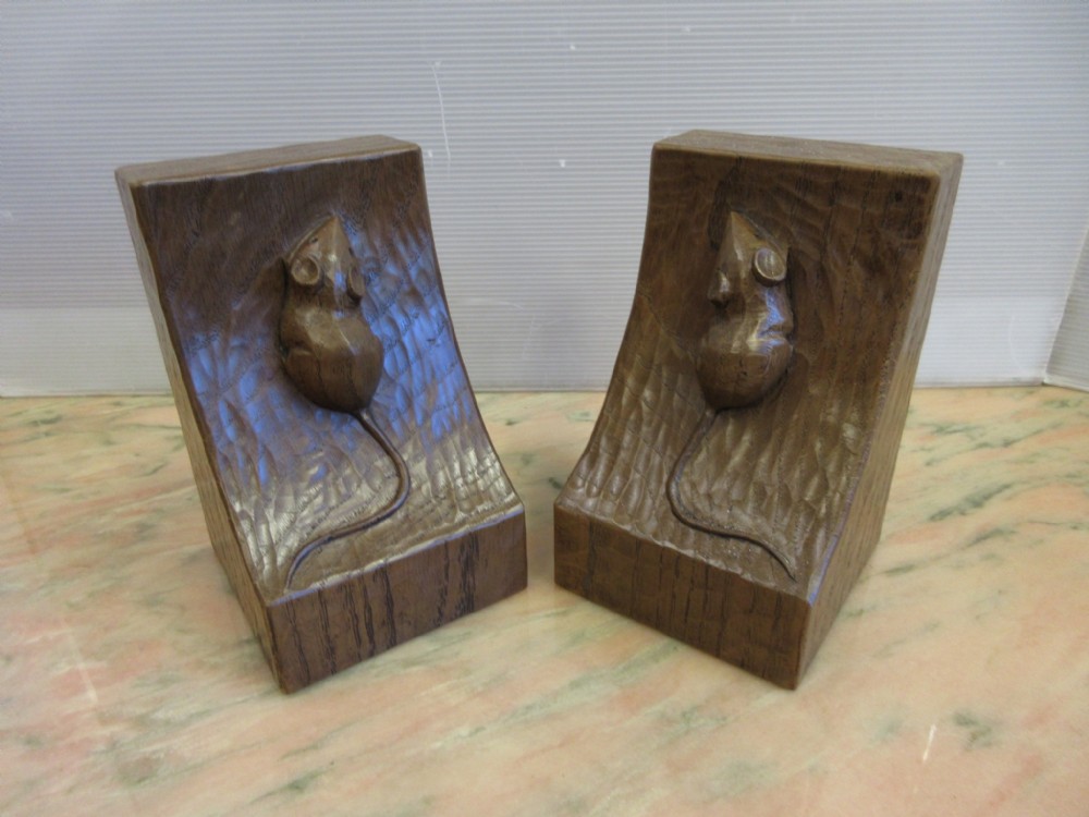 Mouseman Bookends