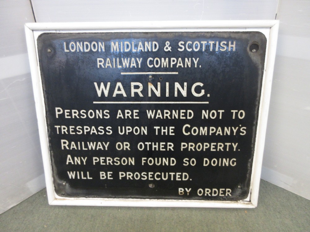 L.M.S Enamel Sign