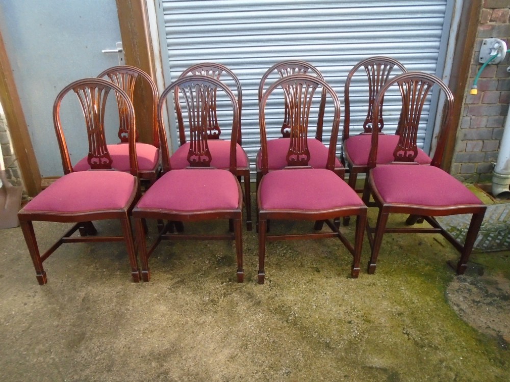 Set Of 8 Mahogany Chairs